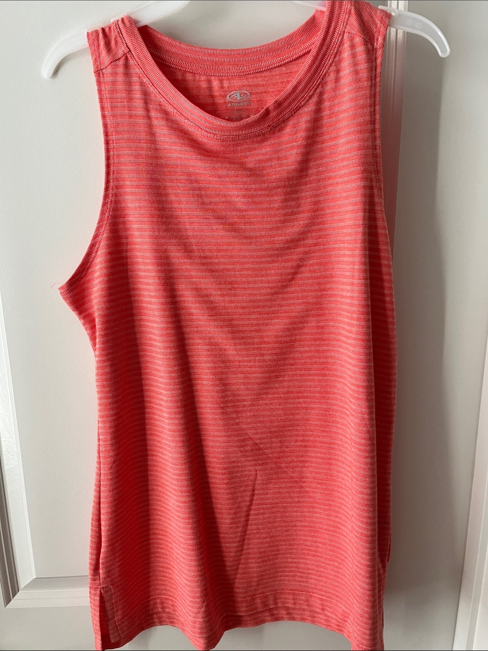 Athletic Works Coral Striped Tank Top